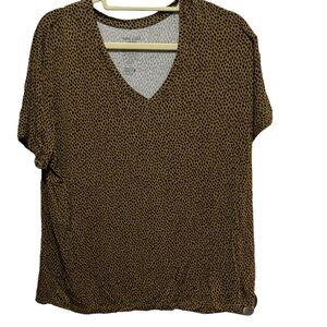 Nine West - soft spun tshirt - Brown / black - size XL